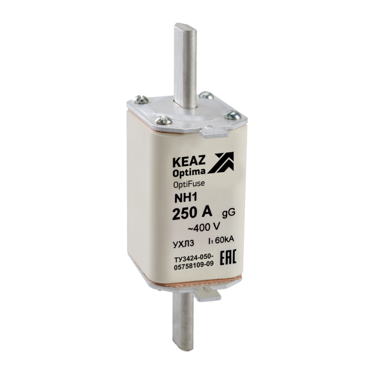 КЭАЗ Вставка плавкая OptiFuse NH1-100-400AC-0-gG-УХЛ3 КЭАЗ Вставка плавкая OptiFuse NH1-100-400AC-0-gG-УХЛ3