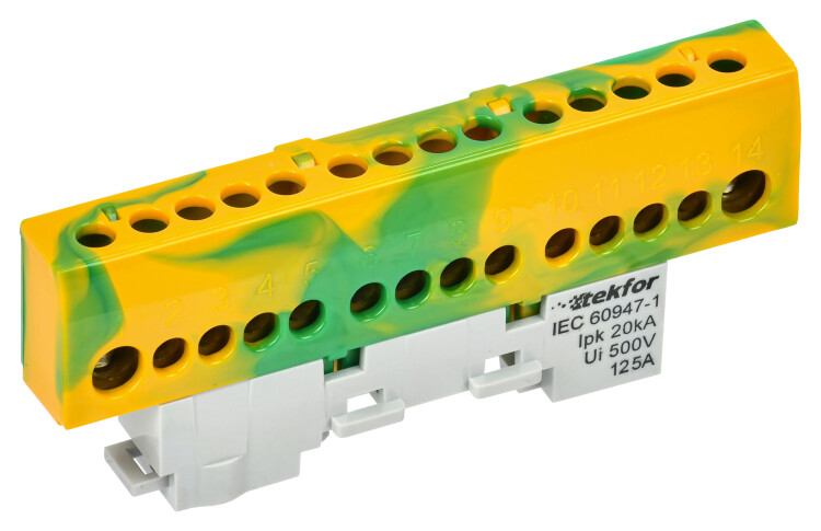 IEK TEKFOR Шина PE "земля" изол. на унив. держ. 8х12-12-ЖЗ (TF-NN20-12-KL-K52) превью в интернет-магазине электрики Форум Электро в Москве