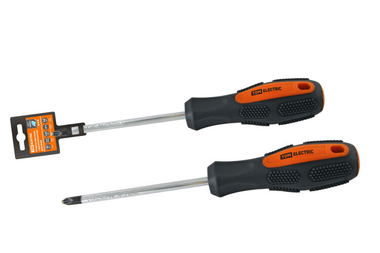 TDM Отвертка крестовая двухкомпонентная, CR-V тип PH1x100, серия "Алмаз" (SQ1006-1104) превью в интернет-магазине электрики Форум Электро в Москве