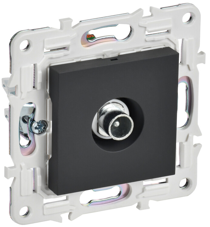 Картинка IEK SKANDY Графит Розетка TV проходная SK-A17G (SK-A10-P-K53) в интернет-магазине Форум Электро в Москве