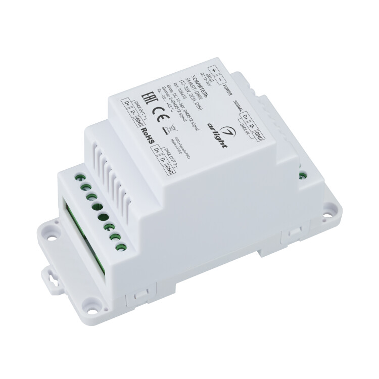 Arlight Усилитель SMART-DMX (12-36V, 2CH, DIN) (IP20 Пластик, 5 лет) (028415) превью в интернет-магазине электрики Форум Электро в Москве