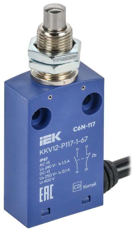 IEK Выкл. конц. C6N-117 толк. рез. IP67 (KKV12-P117-1-67) превью в интернет-магазине электрики Форум Электро в Москве