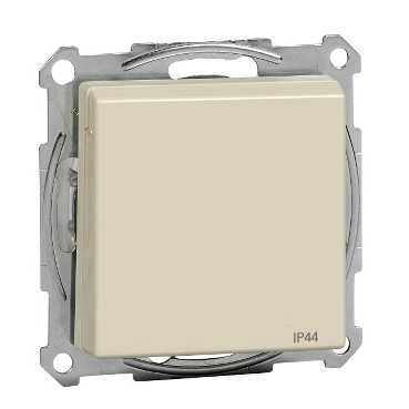 Картинка Schneider Electric Merten SM M-Trend Беж Розетка с/з с защитными шторками, с крышкой IP44 (в сборе,без рамки) (MTN2314-1344) в интернет-магазине Форум Электро в Москве