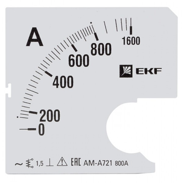 EKF PROxima Шкала сменная для A721 800/5А-1,5.