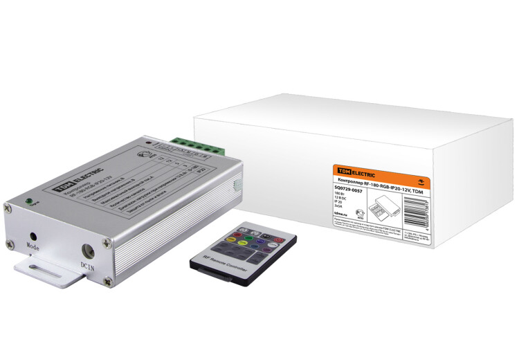 Контроллер для светодиодных модулей RGB RF-180-RGB-IP20-12V, TDM (SQ0331-0057) превью в интернет-магазине электрики Форум Электро в Москве