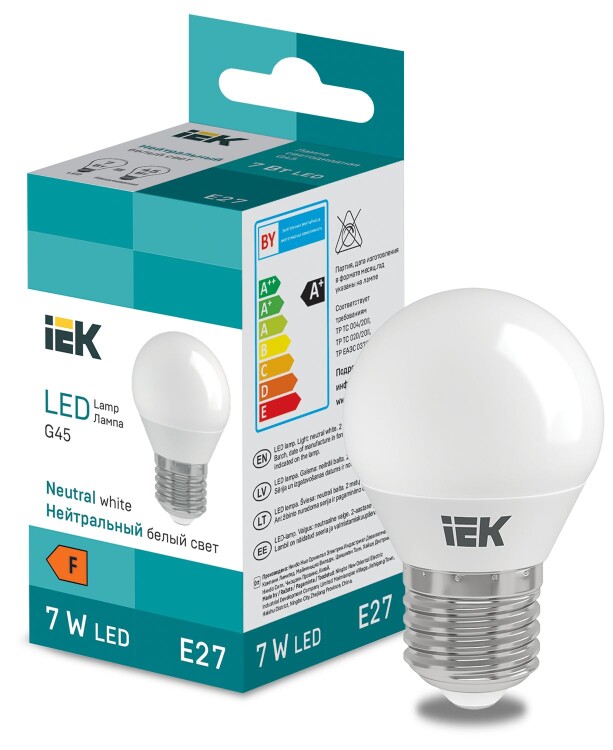 LED Globe G45 600lm 4000K E27 IEK (LL-I-G45-7-230-40-E27) превью в интернет-магазине электрики Форум Электро в Москве