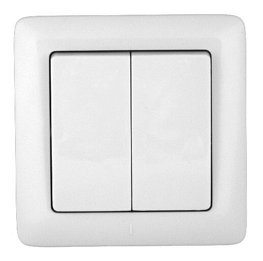 Картинка ХИТ С/У 2-клавишный ВЫКЛЮЧАТЕЛЬ 6А, 250В, БЕЛЫЙ. Россия (VS56-234-B) в интернет-магазине Форум Электро в Москве