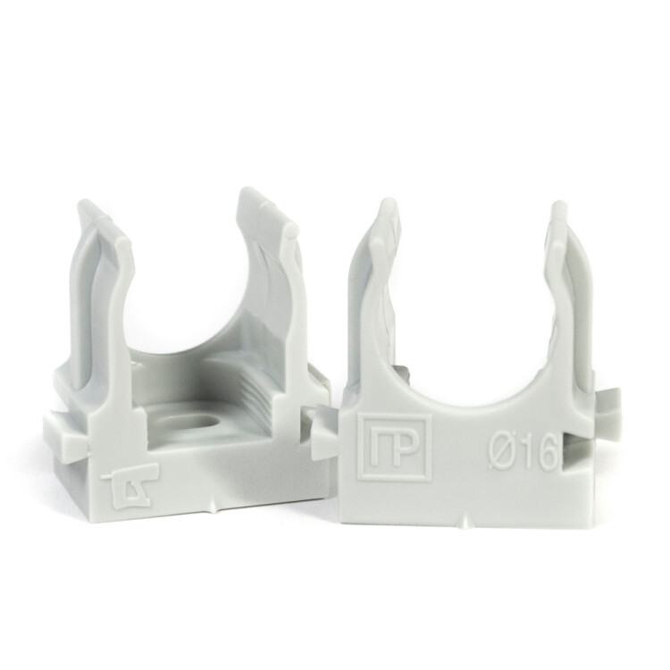 Промрукав Крепеж-клипса для труб для монтажного пистолета серая в гофроящике d16 мм (1400шт/кор) (PR13.0452) превью в интернет-магазине электрики Форум Электро в Москве