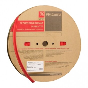 EKF Термоусаживаемая трубка ТУТ нг 120/60 красная рулон PROxima (=this.property.MANUFACTURERCODE}) фото в интернет-магазине Форум Электро в Москве