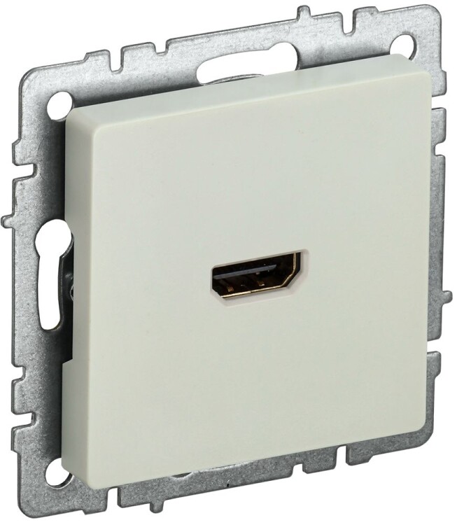 Картинка IEK BRITE BASE Бежевый Розетка HDMI РHDMI-0-БрКр (BR-H10-K10) в интернет-магазине Форум Электро в Москве