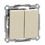 Фотография 2 клавишн вык-ль без рамки M-TREND, беж (MTN3115-1344) в интернет-магазине Форум Электро в Москве Картинка 2 клавишн вык-ль без рамки M-TREND, беж (MTN3115-1344) в интернет-магазине Форум Электро в Москве