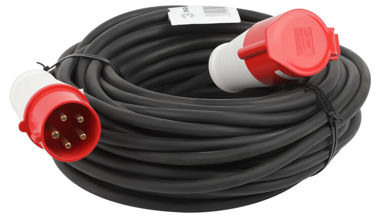 ЭРА Удлинитель силовой IND380-U-1e-5x2,5-10m-IP44 на 380В в бухте 1 розетка CEE 5P 10м КГ 5х2,5 32A IP44 (Б0057293) превью в интернет-магазине электрики Форум Электро в Москве