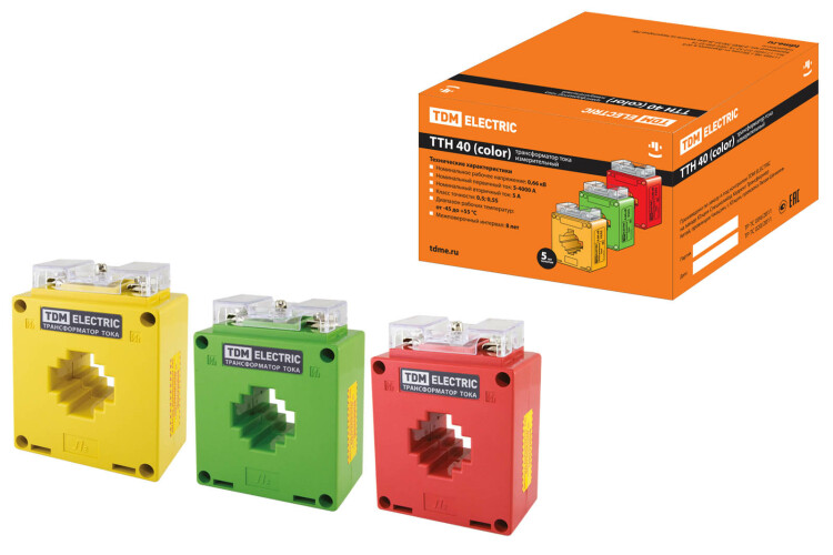 ТТН 40/600/5-5VA/0,5 (3 шт., color) TDM (SQ1101-0216) превью в интернет-магазине электрики Форум Электро в Москве