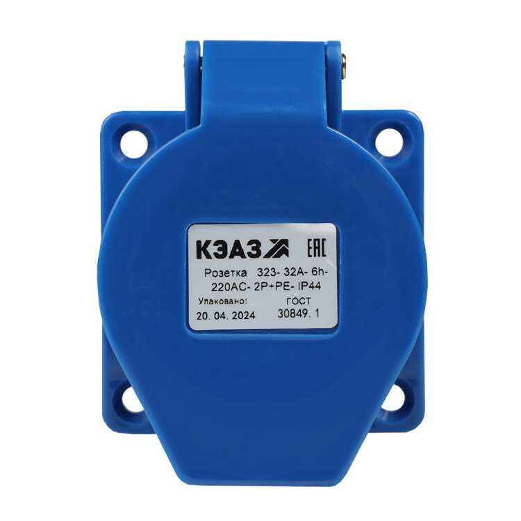 КЭАЗ Розетка фланцевая 323-32А-6h-220AC-2P+PE-IP44. (229456) превью в интернет-магазине электрики Форум Электро в Москве