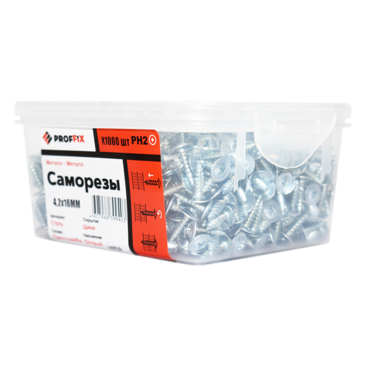 Саморез СММ 4,2х16 (TWN) (1000 шт) - контейнер PROFFIX (146509) превью в интернет-магазине электрики Форум Электро в Москве