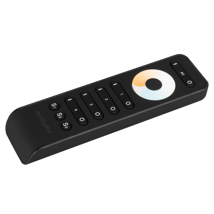 Arlight Пульт SMART-R33-MIX Black (4 зоны, 2.4G) (IP20 Пластик, 5 лет) (032942) превью в интернет-магазине электрики Форум Электро в Москве