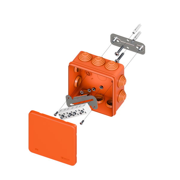 Коробка огнестойкая E45 100х100х50мм с клеммниками 7 полюсов 0,5-6мм2 IP55 HF EKF (plc-kmfr-100-706) превью в интернет-магазине электрики Форум Электро в Москве