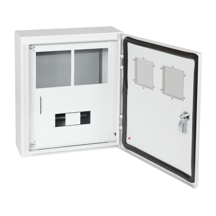 КЭАЗ Корпус металлический ЩУРн-ПРО-1х2-МП/7-415х370х147-IP66-УХЛ1 (1фх2 счетчика на МП с окном учета, 7 модулей, ПРО) (367474) превью в интернет-магазине электрики Форум Электро в Москве КЭАЗ Корпус металлический ЩУРн-ПРО-1х2-МП/7-415х370х147-IP66-УХЛ1 (1фх2 счетчика на МП с окном учета, 7 модулей, ПРО) (367474) превью в интернет-магазине электрики Форум Электро в Москве