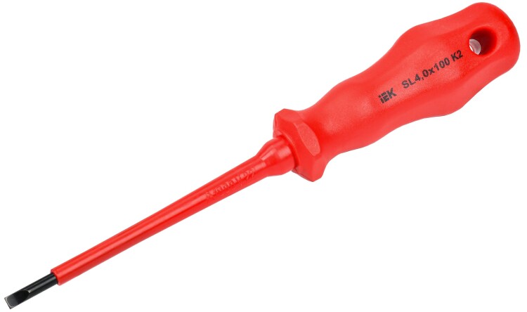 ARMA2L 3 Отвертка диэлектрическая SL4,0х100 K2 IEK (A2L3-SC30-K2-SL-40-100) превью в интернет-магазине электрики Форум Электро в Москве