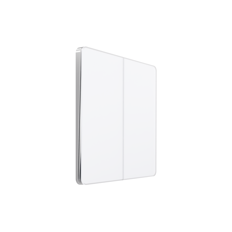 Картинка Systeme Electric Systeme Infinity Арктический лед Выключатель с самовозвратом 2-клавишный, 10А (FSE000117) в интернет-магазине Форум Электро в Москве