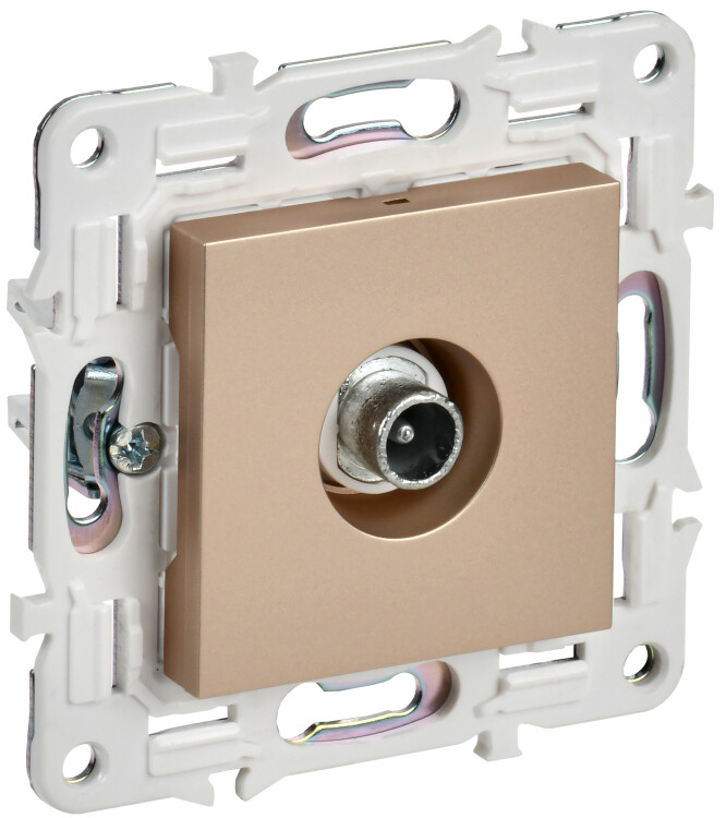 Картинка IEK SKANDY Песочный Розетка TV проходная SK-A17Sa (SK-A10-P-K98) в интернет-магазине Форум Электро в Москве
