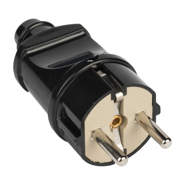 Картинка EKF PROxima Вилка прямая с/з черн. 16А 250В (AVP16-30) в интернет-магазине Форум Электро в Москве