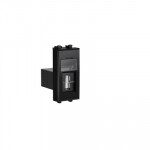 Картинка USB 2.0 розетка модульная, тип А-А, "Avanti", "Черный квадрат", 1 модуль (4402401) в интернет-магазине Форум Электро в Москве