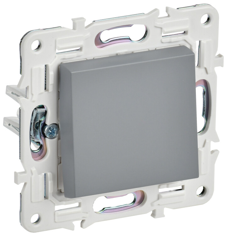 Картинка IEK SKANDY Серый Выключатель 1-клавишный 10А SK-V01Gr (SK-V10-0-10-K03) в интернет-магазине Форум Электро в Москве