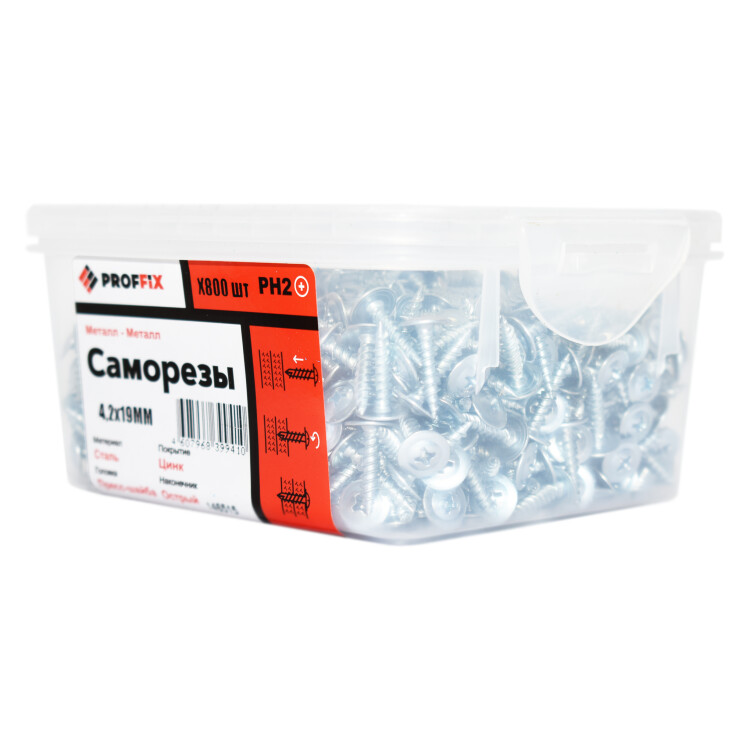 Саморез СММ 4,2х19 усиленный (TWN) (800 шт) - контейнер TECH-KREP PRO (146515) превью в интернет-магазине электрики Форум Электро в Москве