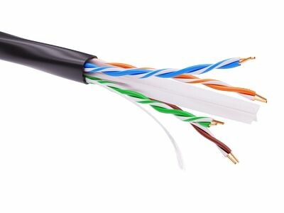 Информационный кабель неэкранированный U/UTP 4х2 CAT6, PE, Черный (RN6UUPE3BK) превью в интернет-магазине электрики Форум Электро в Москве