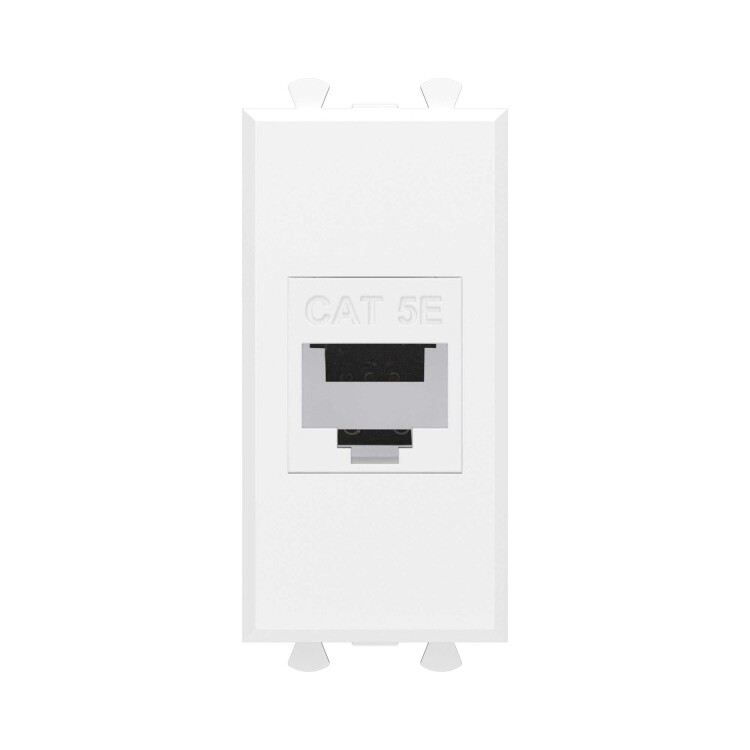 Фотография Компьютерная розетка RJ-45 без шторки модульная, кат.5е, "Avanti", "Белое облако", 1 модуль (4400661) в интернет-магазине Форум Электро в Москве Картинка Компьютерная розетка RJ-45 без шторки модульная, кат.5е, "Avanti", "Белое облако", 1 модуль (4400661) в интернет-магазине Форум Электро в Москве