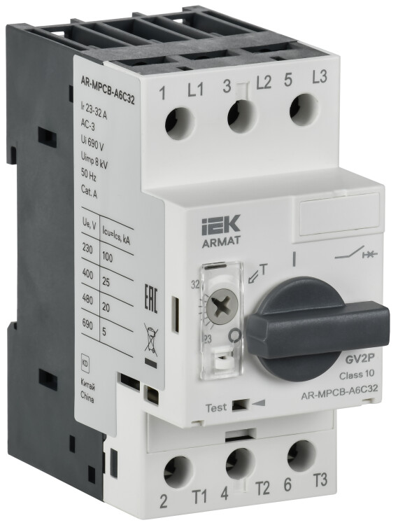 ARMAT Авт. выкл. защиты двигателя A6 GV2P 23-32А IEK (AR-MPCB-A6C32) превью в интернет-магазине электрики Форум Электро в Москве ARMAT Авт. выкл. защиты двигателя A6 GV2P 23-32А IEK (AR-MPCB-A6C32) превью в интернет-магазине электрики Форум Электро в Москве