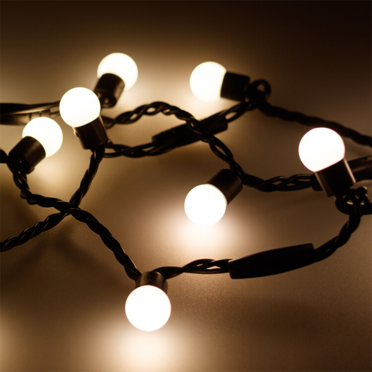 Arlight Светодиодная гирлянда ARD-BALL-CLASSIC-D17.5-20000-BLACK-200LED WARM (230V, 14W) (Ardecoled, IP65) (025591) превью в интернет-магазине электрики Форум Электро в Москве