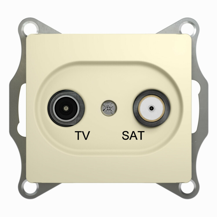 Картинка Systeme Electric Glossa Беж Розетка TV-SAT оконечная 1DB (GSL000297) в интернет-магазине Форум Электро в Москве