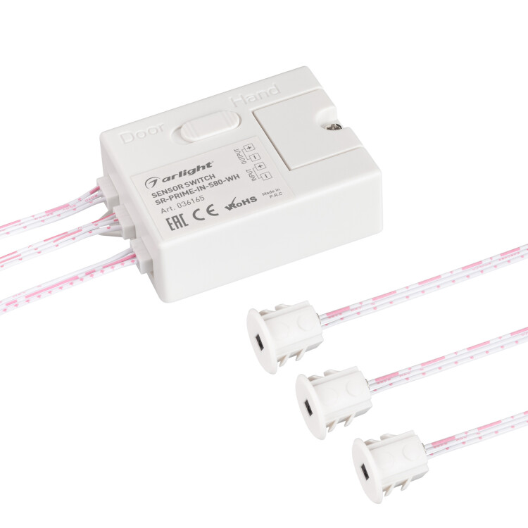 Arlight ИК-датчик SR-PRIME-IN-S80-WH (12-24V, 96-192W, DOOR/HAND) (IP20 Пластик, 2 года) (036165) превью в интернет-магазине электрики Форум Электро в Москве
