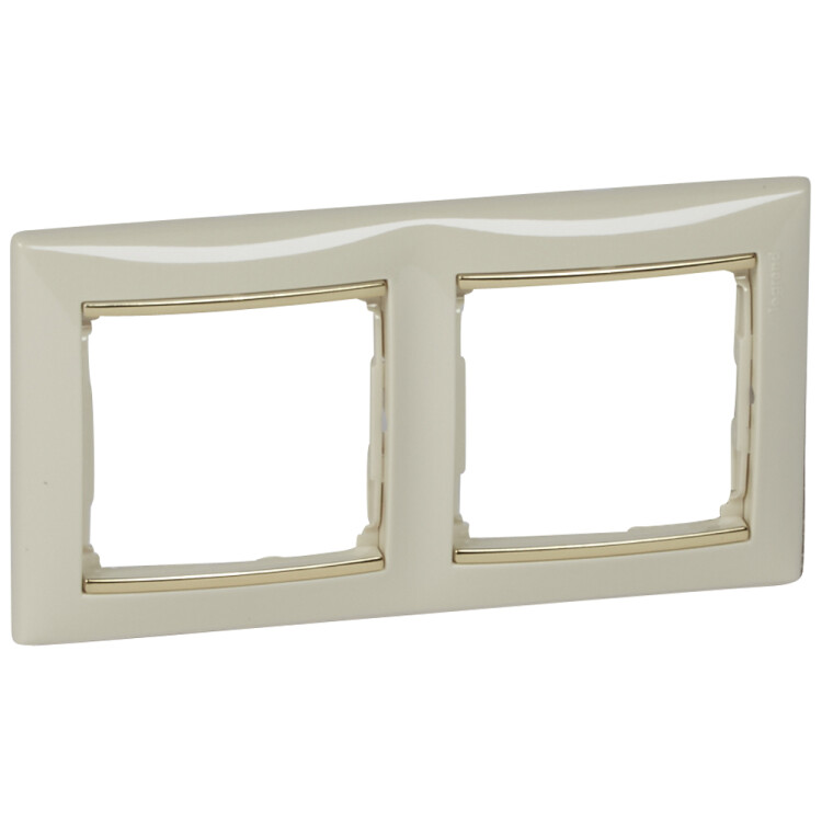 Картинка Рамка 2п гор Сл.кость/Зол VLN (774152) в интернет-магазине Форум Электро в Москве