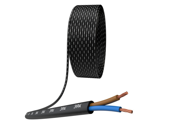 Провод ШВВП 2х0,75 ч (бух50) ЭРА (Б0058853) превью в интернет-магазине электрики Форум Электро в Москве