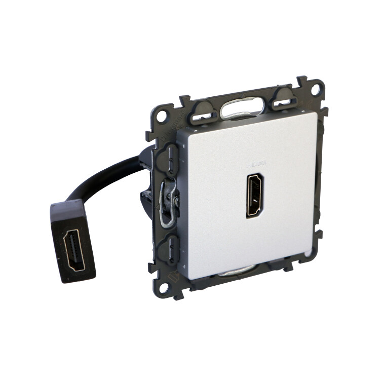 Картинка Legrand VLN-l Алюминий HDMI с разьемом (753375) в интернет-магазине Форум Электро в Москве