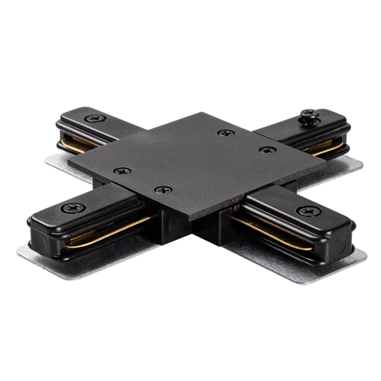 Jazzway PTR/R CX-BL Коннектор чёрный X -обр. (встраиваемый) (.5031937) превью в интернет-магазине электрики Форум Электро в Москве