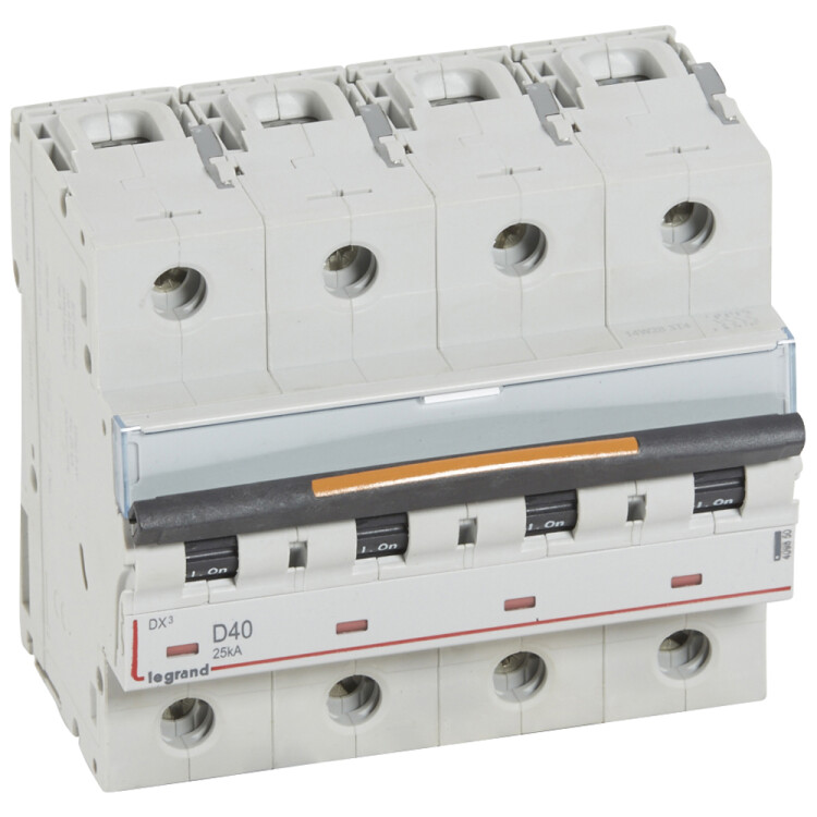 Legrand DX3 Автоматический выключатель 4P 40A (D) 25кА (409850) превью в интернет-магазине электрики Форум Электро в Москве Legrand DX3 Автоматический выключатель 4P 40A (D) 25кА (409850) превью в интернет-магазине электрики Форум Электро в Москве
