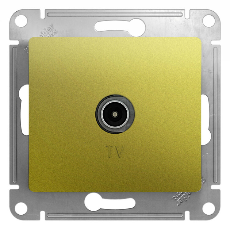 Картинка Systeme Electric Glossa Фисташковый Розетка TV коннектор (GSL001093) в интернет-магазине Форум Электро в Москве