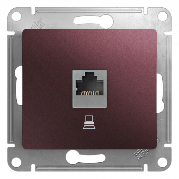 Картинка Systeme Electric Glossa Баклажановый Розетка компьютерная RJ45 кат.5E (GSL001181K) в интернет-магазине Форум Электро в Москве