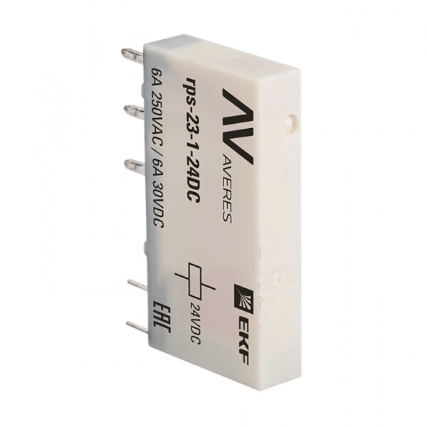 EKF Averes Реле промежуточное slim 23/1 6A 24В DC (rps-23-1-24DC) превью в интернет-магазине электрики Форум Электро в Москве