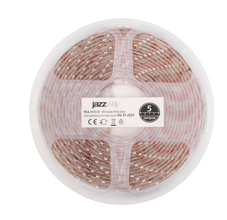 Jazzway Лента PLS 2835/ 60-12V Green IP65 (5м) (.2858993) превью в интернет-магазине электрики Форум Электро в Москве