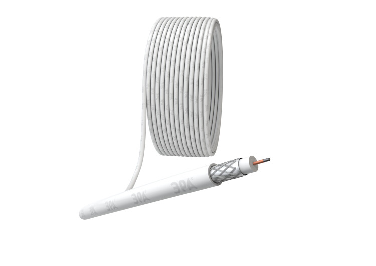 ЭРА Кабель коаксиальный RG-6U, 75 Ом, CCS/(оплётка Al 48%), PVC, цвет белый, бухта 20 м, SIMPLE (20/360) (Б0044599) превью в интернет-магазине электрики Форум Электро в Москве