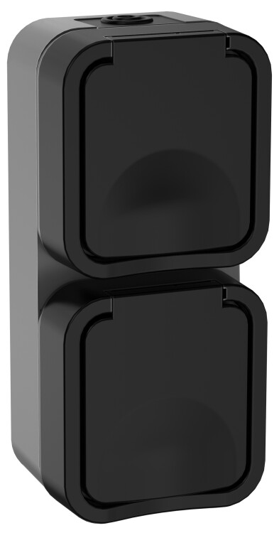 Фотография IEK TORS Розетка 2-ая с з/к кр. верт. 16А IP55 TS132 графит (TS-R26-16-55-V-K53) в интернет-магазине Форум Электро в Москве Картинка IEK TORS Розетка 2-ая с з/к кр. верт. 16А IP55 TS132 графит (TS-R26-16-55-V-K53) в интернет-магазине Форум Электро в Москве