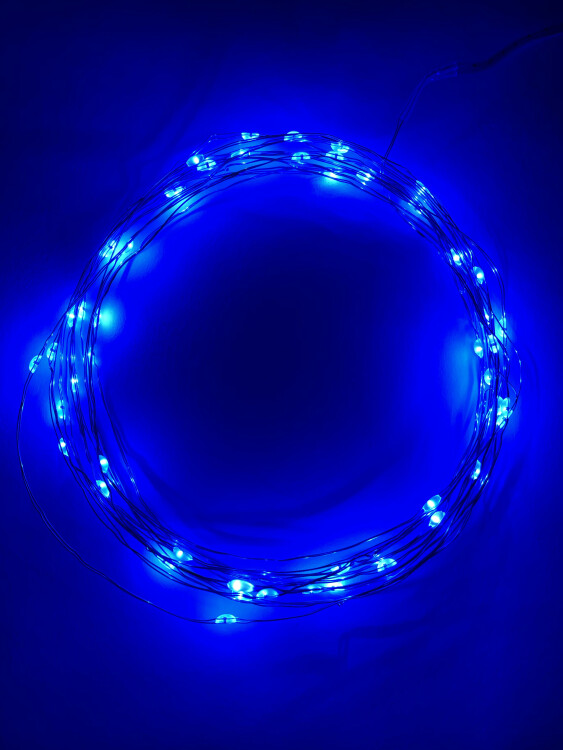 ЭРА ENIN -5NB Гирлянда LED Нить 5 м синий свет, АА (100/2500) (Б0047962) превью в интернет-магазине электрики Форум Электро в Москве