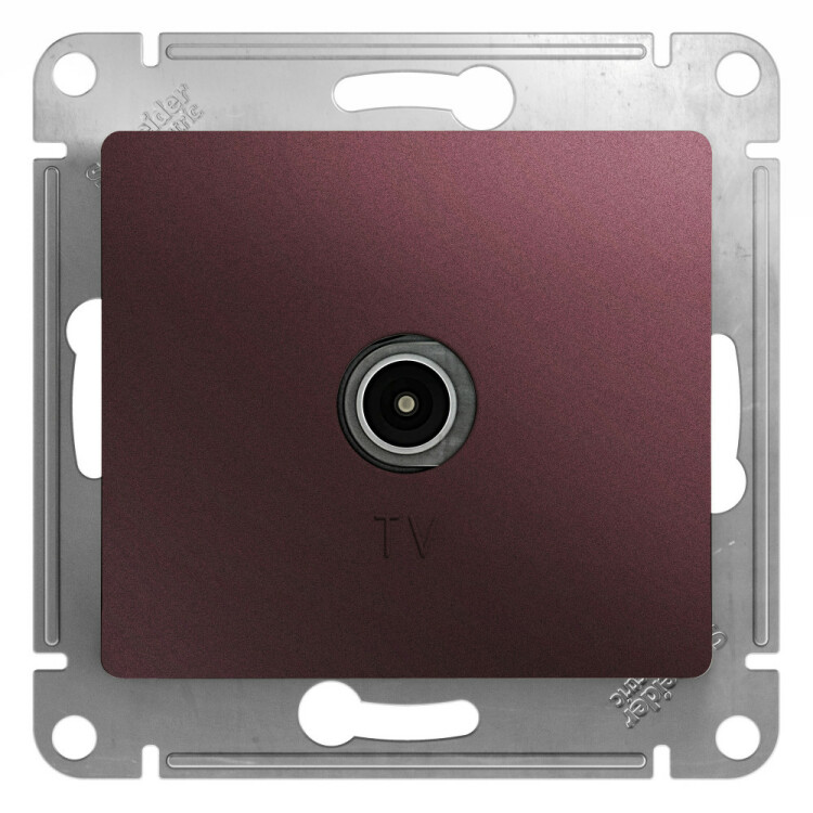 Картинка Systeme Electric Glossa Баклажановый Розетка TV коннектор (GSL001193) в интернет-магазине Форум Электро в Москве
