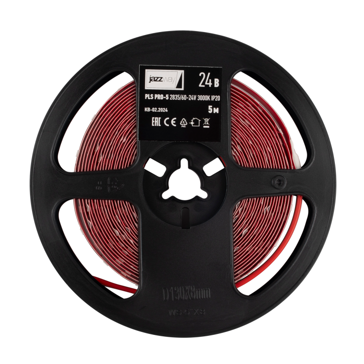 Jazzway Лента PLS PRO-5 2835/ 60-24V 3000K 6W/m IP20-5m (.5055698) превью в интернет-магазине электрики Форум Электро в Москве