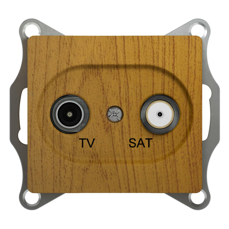 Картинка Systeme Electric Glossa Дерево Дуб Розетка TV-SAT оконечная 1DB (GSL000597) в интернет-магазине Форум Электро в Москве